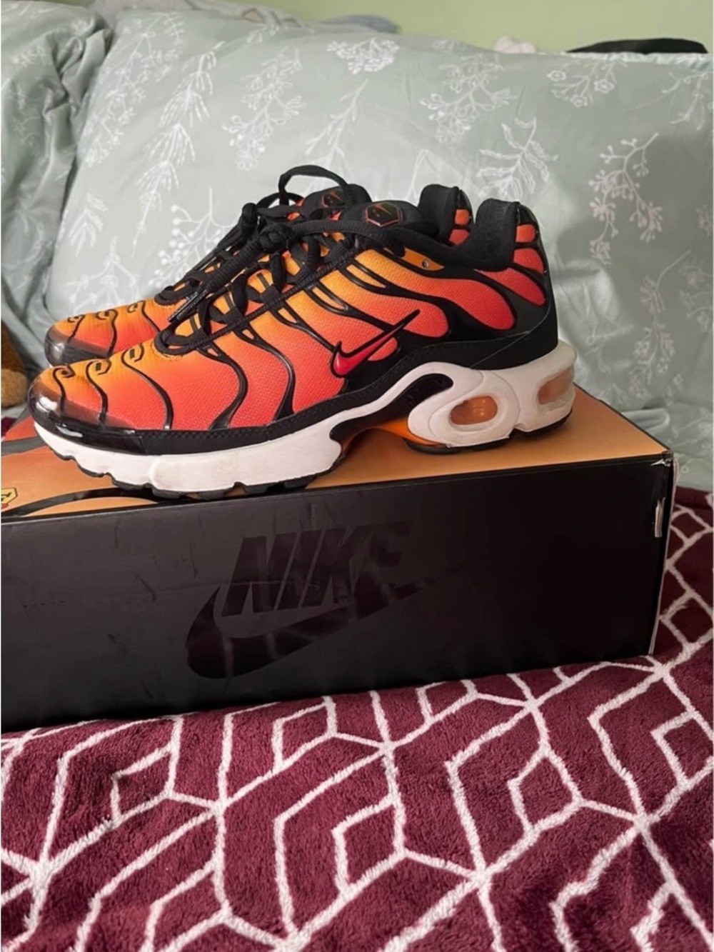 Nike Gradient Orange and Black Air Max Plus TN Sneakers